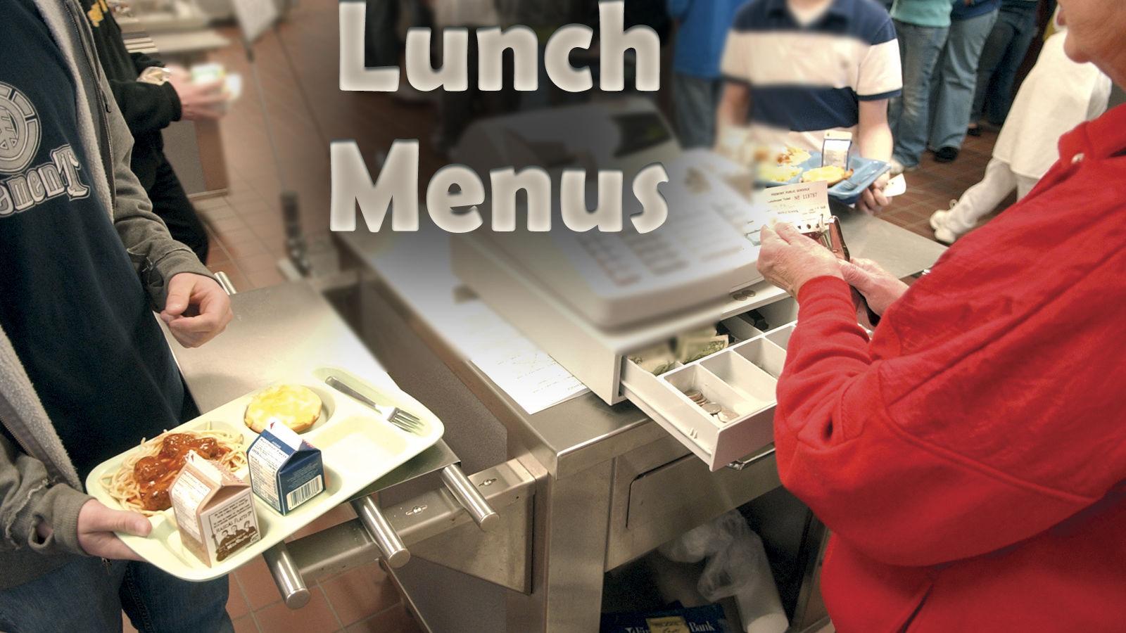 School breakfast and lunch menus for Aug. 14-18